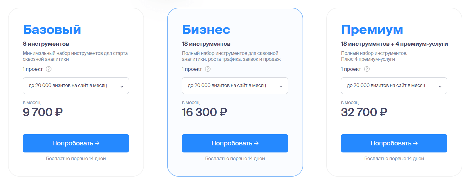 Тарифы Roistat