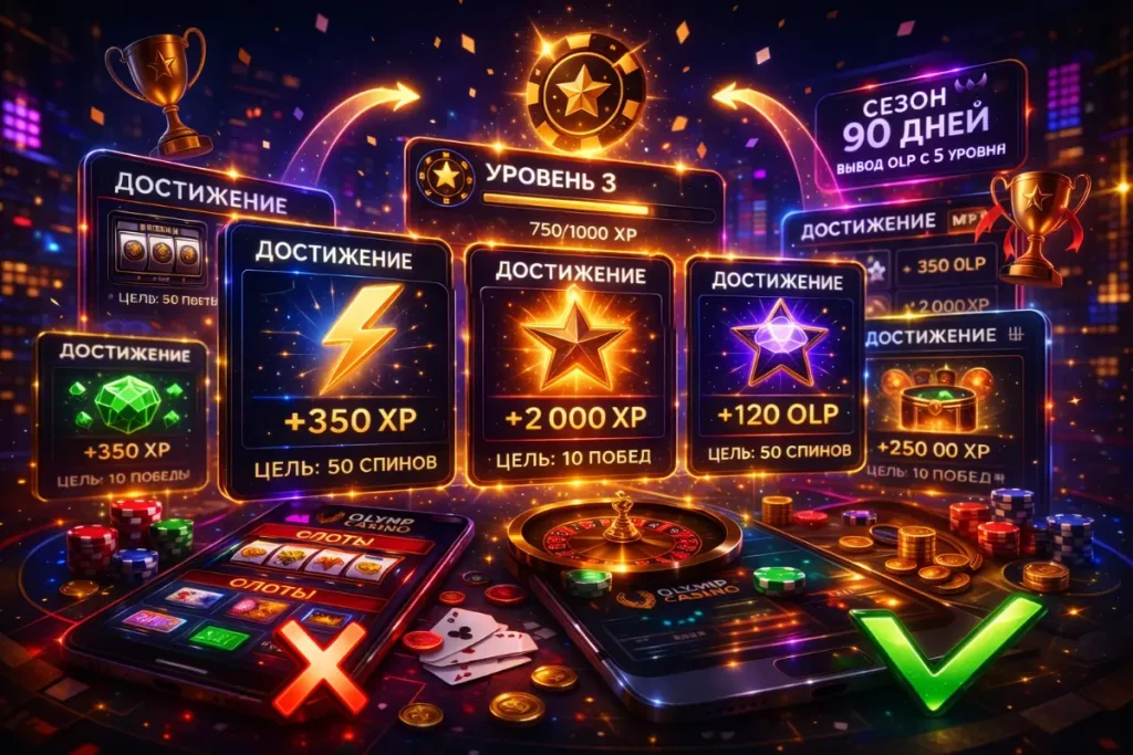 уровни и варианты целей в Olimp casino